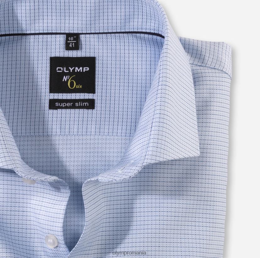 Nu. șase super slim, cămașă business, royal kent, bleu OLYMP îmbrăcăminte 4Z8LB659
