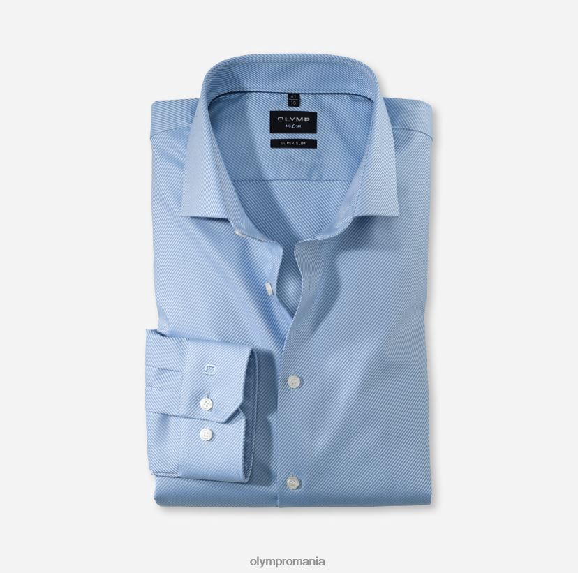 Nu. șase super slim, cămașă business, royal kent, bleu OLYMP îmbrăcăminte 4Z8LB685