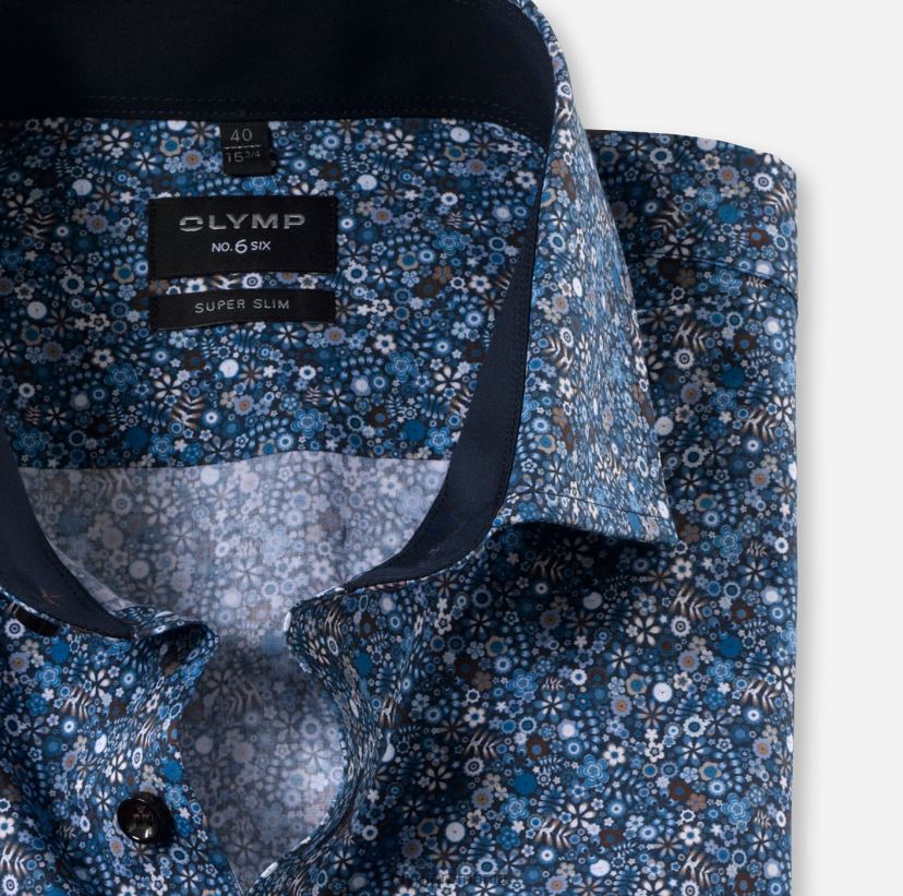 Nu. șase super slim, cămașă business, royal kent, natural OLYMP îmbrăcăminte 4Z8LB6164