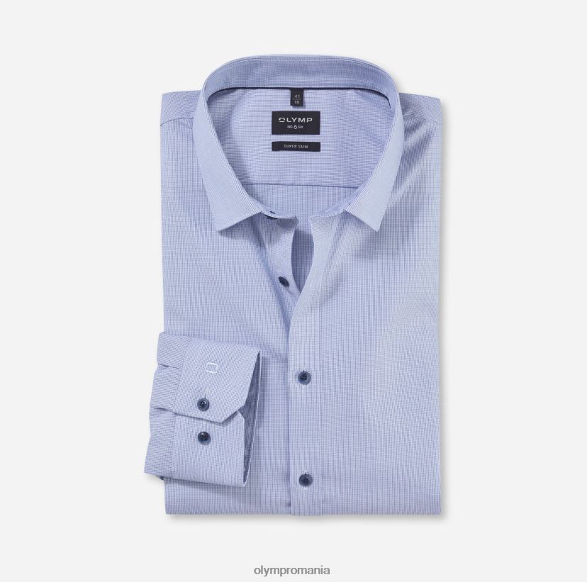 Nu. șase super slim, cămașă business, urban kent, bleu OLYMP îmbrăcăminte 4Z8LB6179