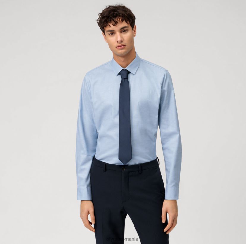 Nu. șase super slim, cămașă business, urban kent, bleu OLYMP îmbrăcăminte 4Z8LB6287