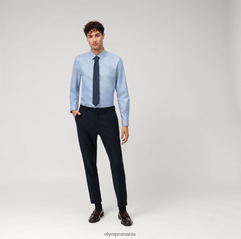 Nu. șase super slim, cămașă business, urban kent, bleu OLYMP îmbrăcăminte 4Z8LB6287