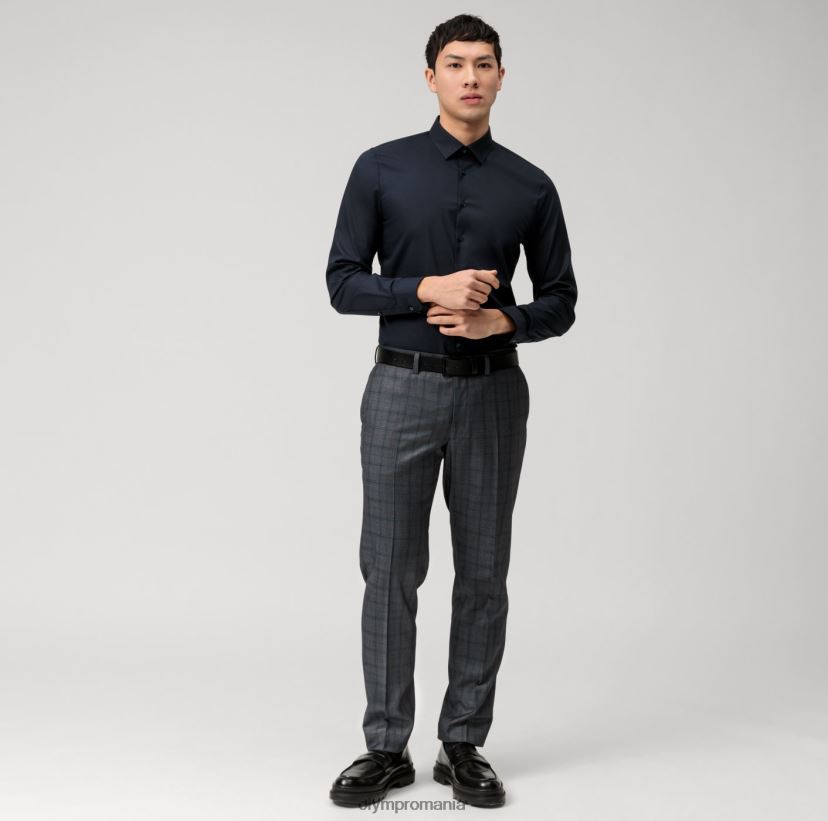 Nu. șase super slim, cămașă business, urban kent, marine OLYMP îmbrăcăminte 4Z8LB6140