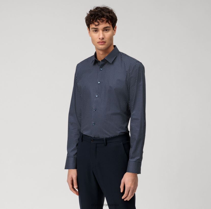 Nu. șase super slim, cămașă business, urban kent, marine OLYMP îmbrăcăminte 4Z8LB623