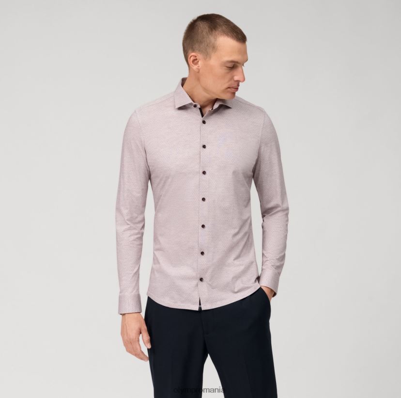 Nu. six 24/7 super slim, cămașă business, kent modern, roșu închis OLYMP îmbrăcăminte 4Z8LB662