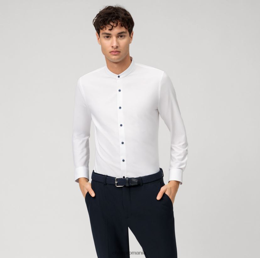 Nu. six 24/7 super slim, camasa business, guler ridicat, alb OLYMP îmbrăcăminte 4Z8LB6208