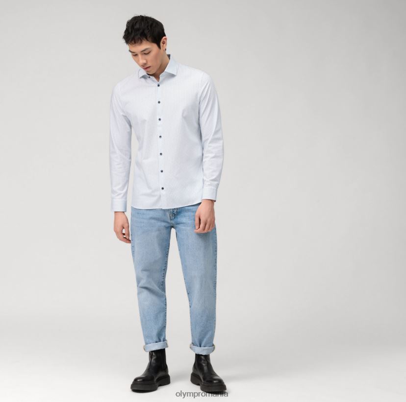 Nu. six 24/7 super slim, camasa business, kent, bleu OLYMP îmbrăcăminte 4Z8LB6127