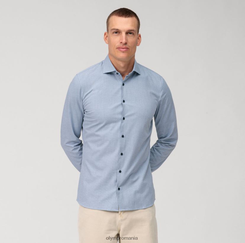 Nu. six 24/7 super slim, camasa business, kent, bleu OLYMP îmbrăcăminte 4Z8LB679