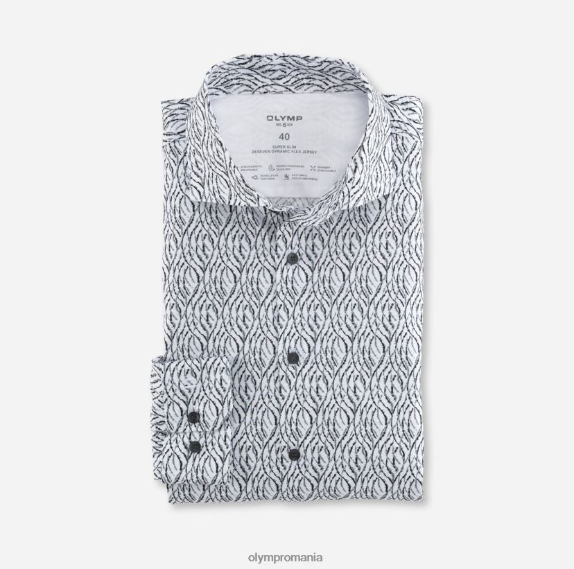 Nu. six 24/7 super slim, camasa business, kent, gri argintiu OLYMP îmbrăcăminte 4Z8LB6240