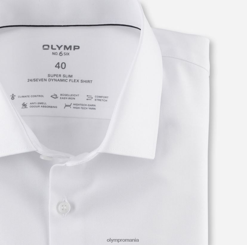 Nu. six 24/7 super slim, camasa business, kent modern, alb OLYMP îmbrăcăminte 4Z8LB6126