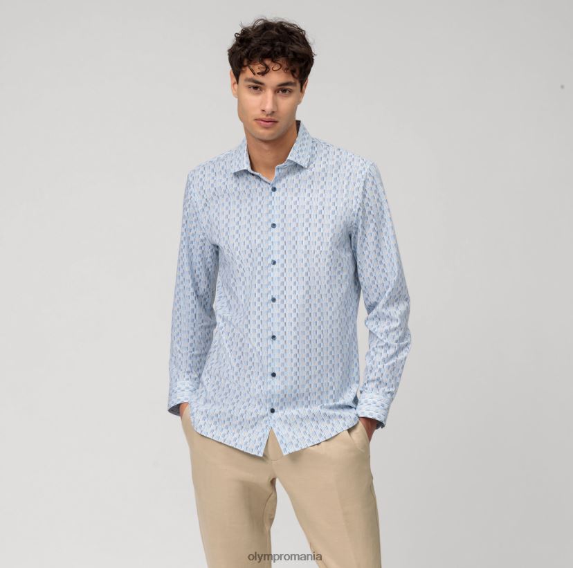 Nu. six 24/7 super slim, camasa business, kent modern, bleu OLYMP îmbrăcăminte 4Z8LB6153