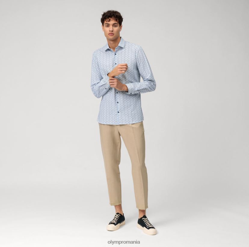 Nu. six 24/7 super slim, camasa business, kent modern, bleu OLYMP îmbrăcăminte 4Z8LB6153