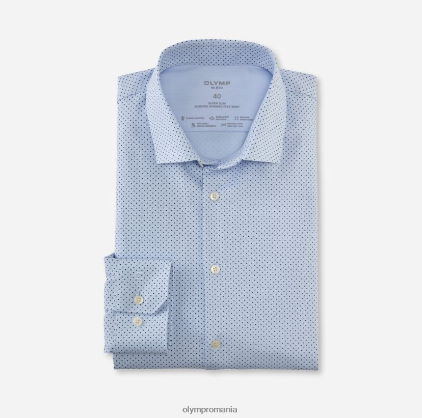 Nu. six 24/7 super slim, camasa business, kent modern, bleu OLYMP îmbrăcăminte 4Z8LB6275