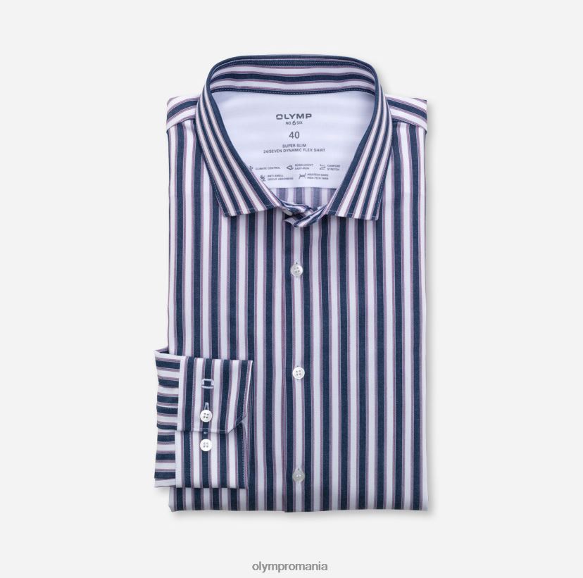 Nu. six 24/7 super slim, camasa business, kent modern, granat OLYMP îmbrăcăminte 4Z8LB6212