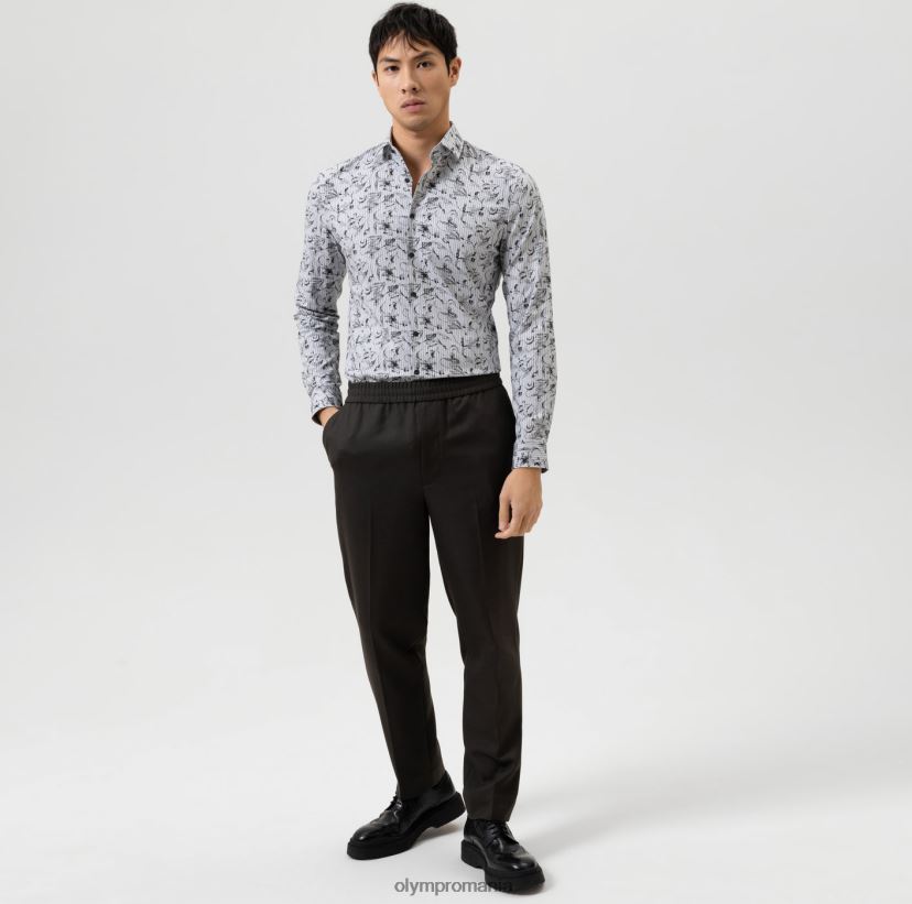 Nu. six 24/7 super slim, camasa business, kent modern, negru OLYMP îmbrăcăminte 4Z8LB6213