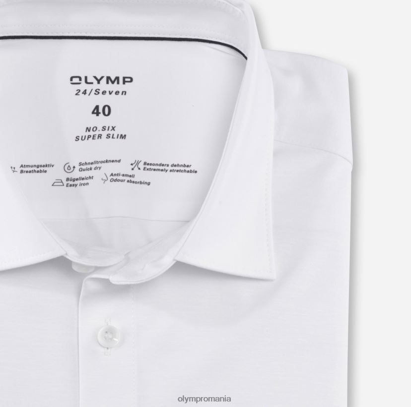 Nu. six 24/7 super slim, camasa business, kent urban, alb OLYMP îmbrăcăminte 4Z8LB6121