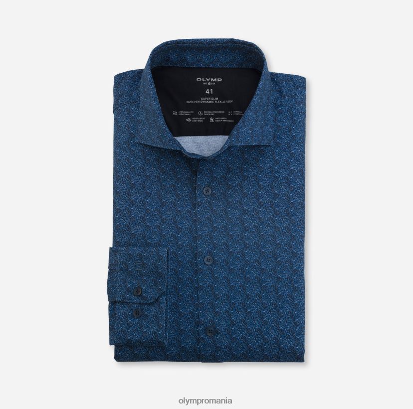 Nu. six 24/7 super slim, camasa business, maneca lunga extra lunga, kent, albastru fum OLYMP îmbrăcăminte 4Z8LB6333