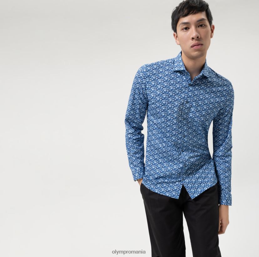 Nu. six 24/7 super slim, camasa business, maneca lunga extra lunga, kent, marine OLYMP îmbrăcăminte 4Z8LB6322