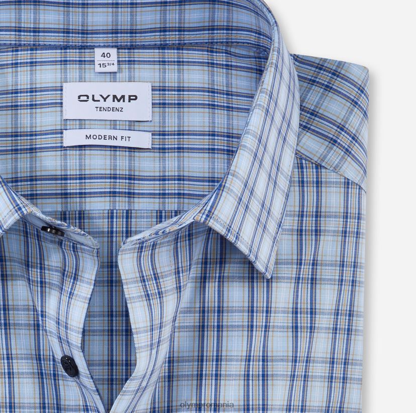 tendinz modern fit, camasa business, new kent, bleu OLYMP îmbrăcăminte 4Z8LB61727