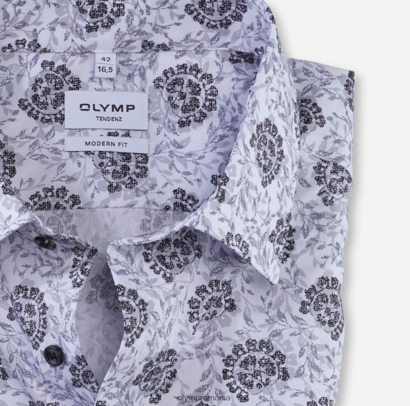 tendinz modern fit, camasa business, new kent, gri argintiu OLYMP îmbrăcăminte 4Z8LB61728