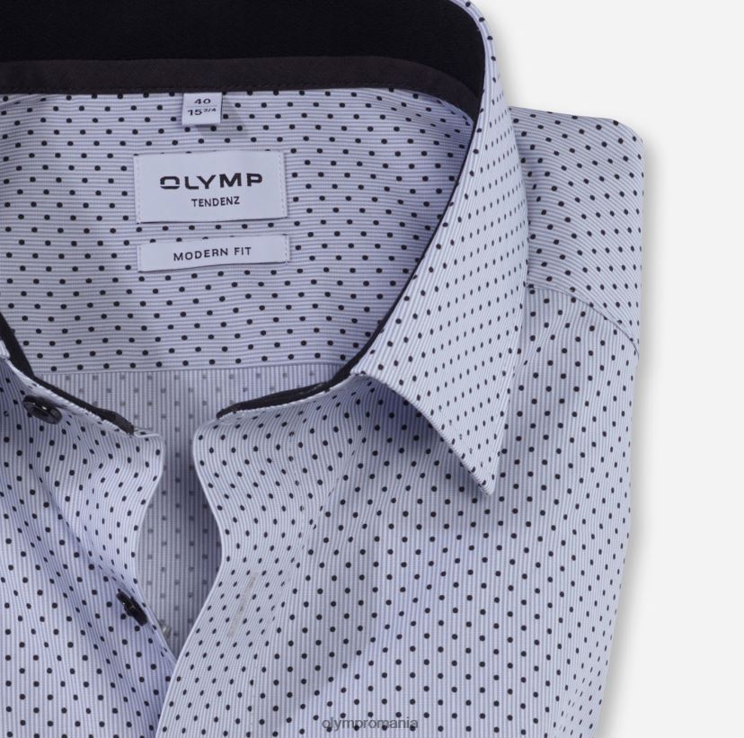 tendinz modern fit, camasa business, new kent, gri argintiu OLYMP îmbrăcăminte 4Z8LB61731