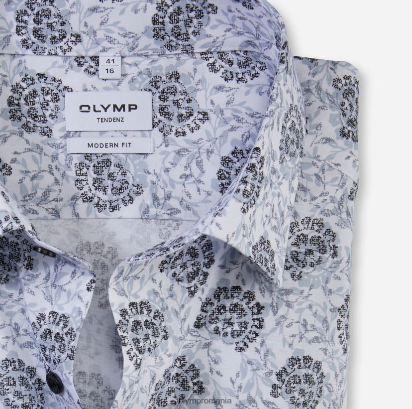 tendinz modern fit, camasa business, new kent, gri argintiu OLYMP îmbrăcăminte 4Z8LB61738