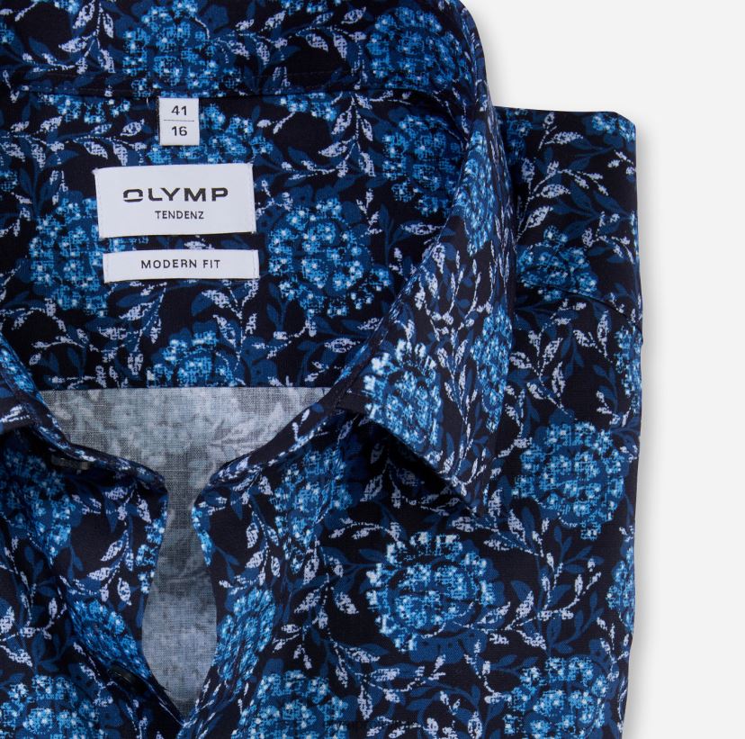 tendinz modern fit, camasa business, new kent, marine OLYMP îmbrăcăminte 4Z8LB61729