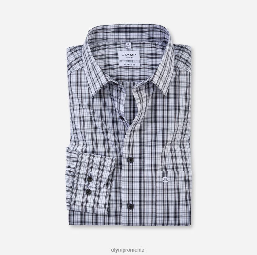 tendinz modern fit, camasa business, new kent, negru OLYMP îmbrăcăminte 4Z8LB61721