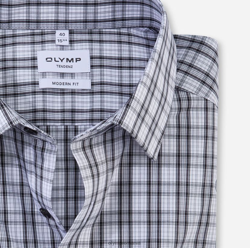tendinz modern fit, camasa business, new kent, negru OLYMP îmbrăcăminte 4Z8LB61721
