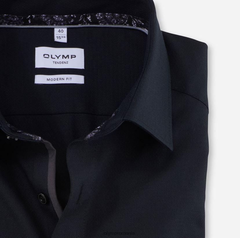 tendinz modern fit, camasa business, new kent, negru OLYMP îmbrăcăminte 4Z8LB61732