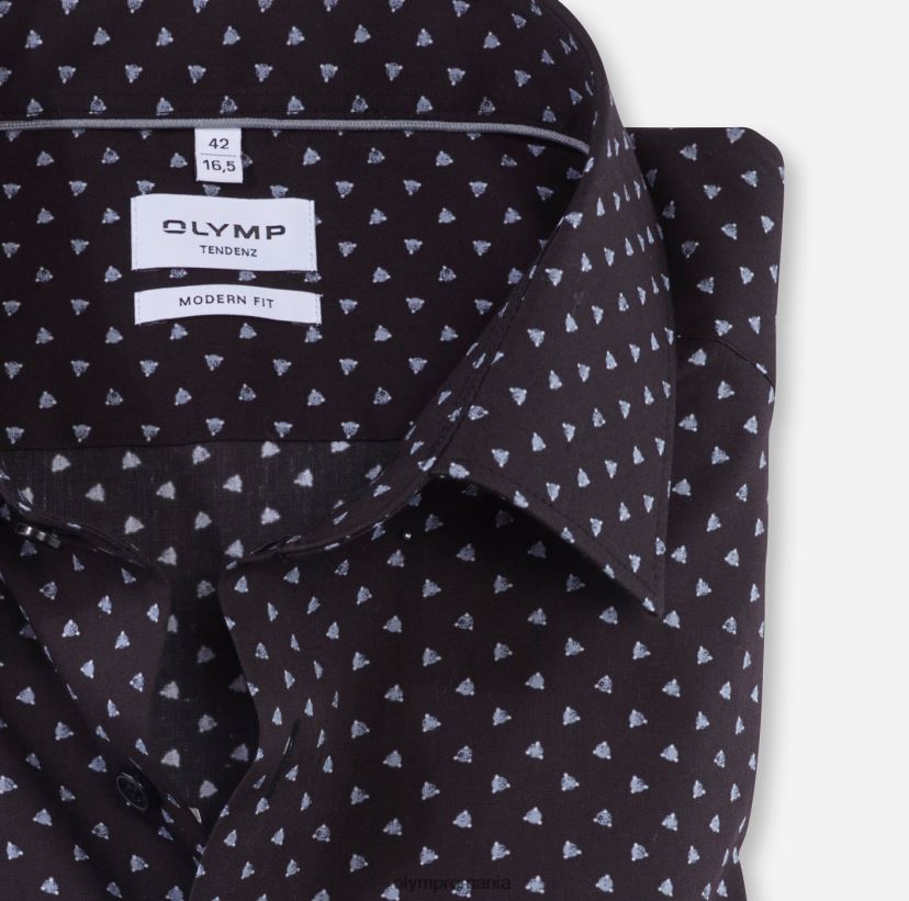 tendinz modern fit, camasa business, new kent, negru OLYMP îmbrăcăminte 4Z8LB61733