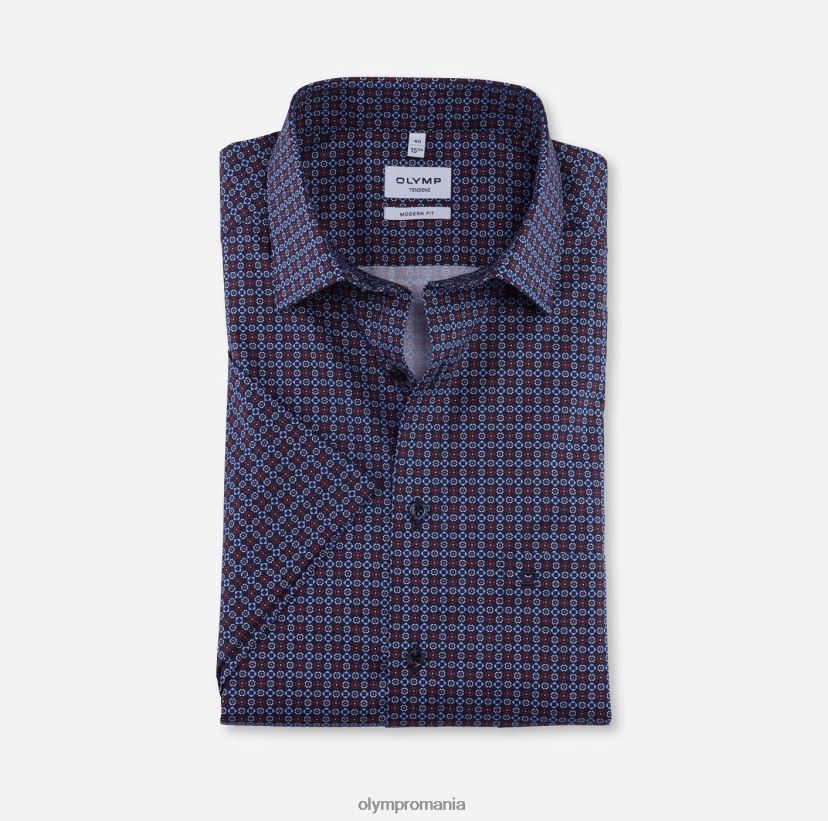 tendinz modern fit, camasa business, new kent, rosu OLYMP îmbrăcăminte 4Z8LB61715