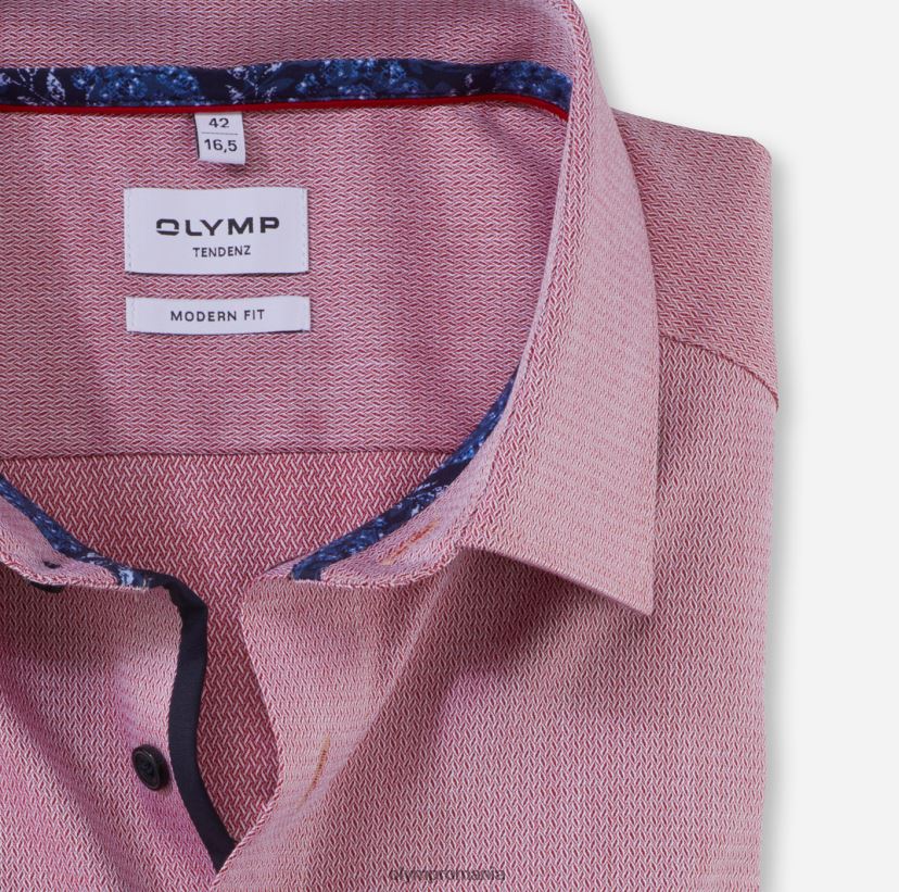 tendinz modern fit, camasa business, new kent, rosu OLYMP îmbrăcăminte 4Z8LB61722