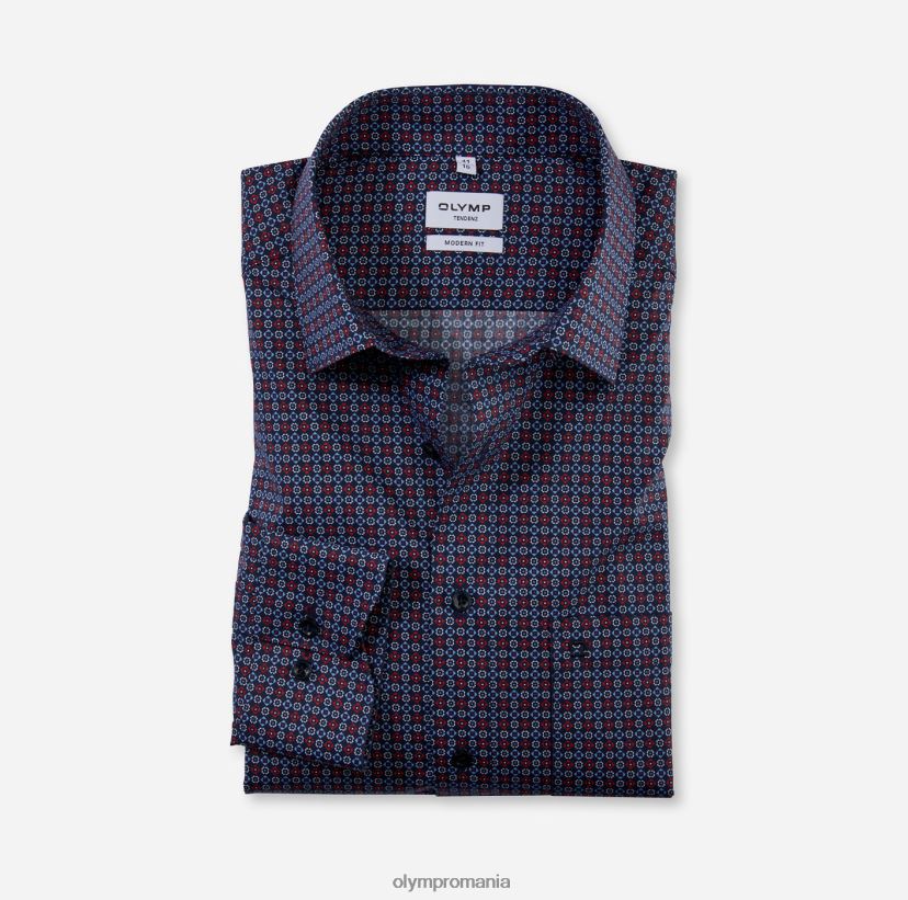 tendinz modern fit, camasa business, new kent, rosu OLYMP îmbrăcăminte 4Z8LB61725