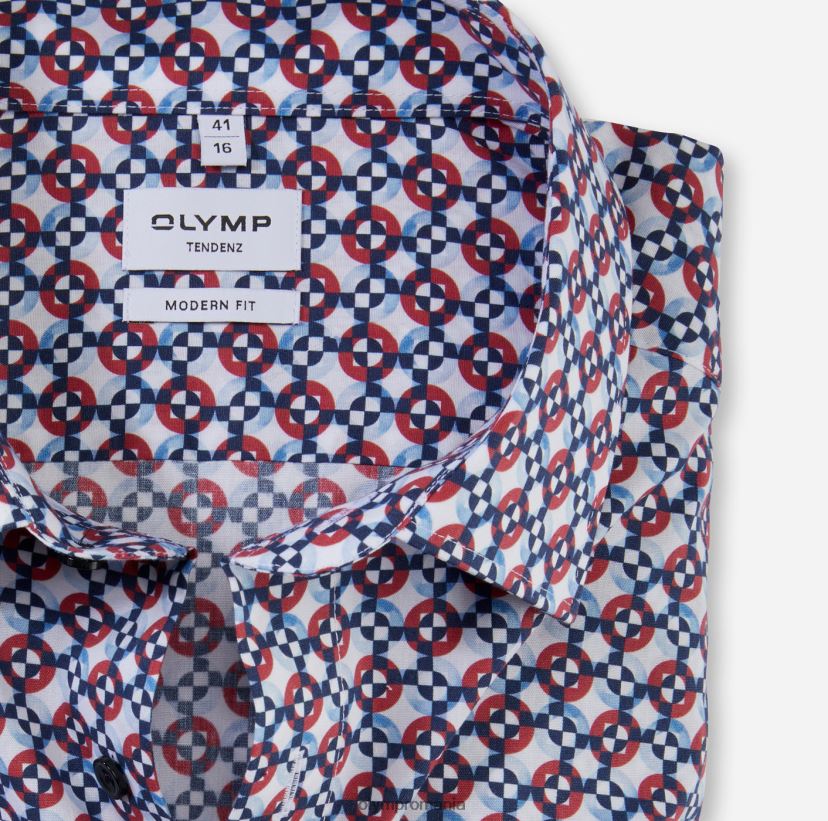 tendinz modern fit, camasa business, new kent, rosu OLYMP îmbrăcăminte 4Z8LB61737