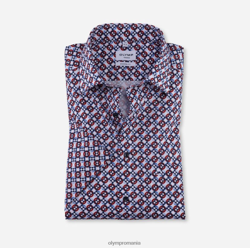 tendinz modern fit, camasa business, new kent, rosu OLYMP îmbrăcăminte 4Z8LB61740