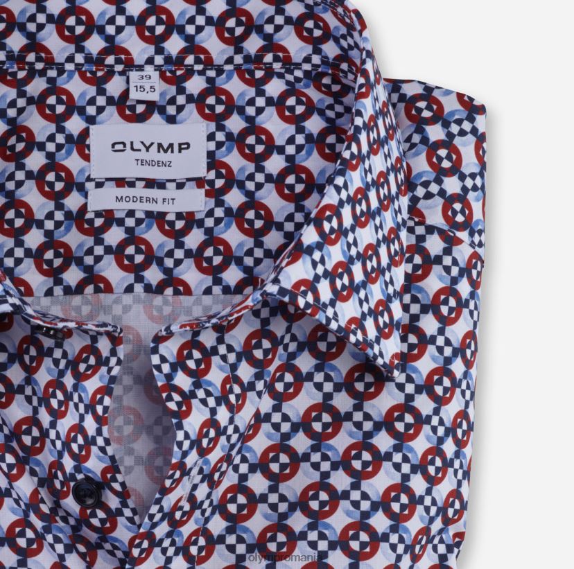 tendinz modern fit, camasa business, new kent, rosu OLYMP îmbrăcăminte 4Z8LB61740