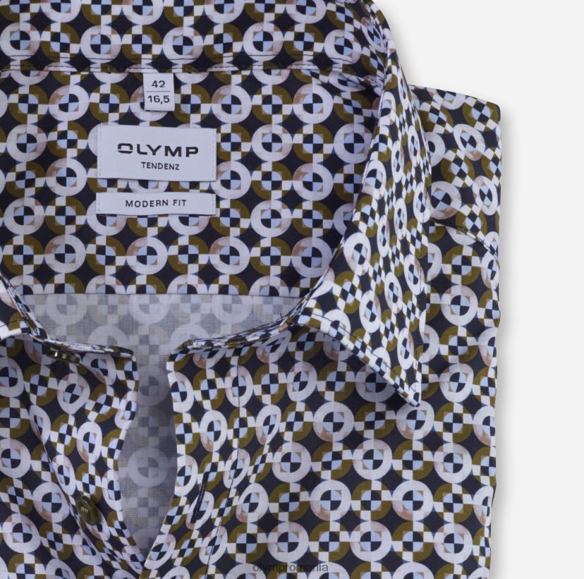 tendinz modern fit, camasa business, new kent, verde lime OLYMP îmbrăcăminte 4Z8LB61742