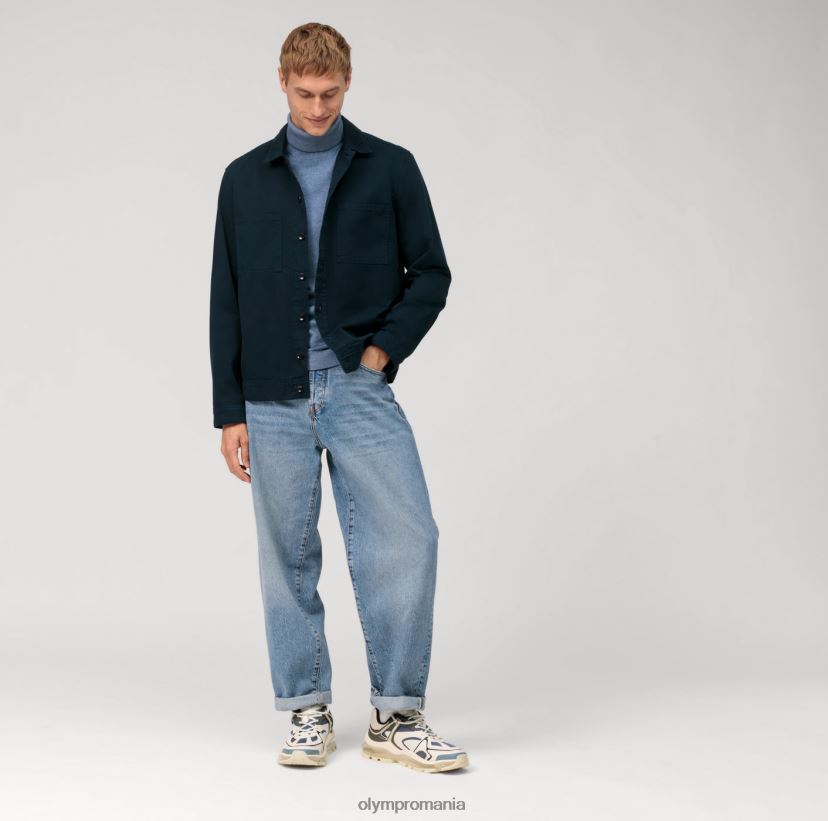 tricotaje casual pe gât, albastru fum OLYMP îmbrăcăminte 4Z8LB61886