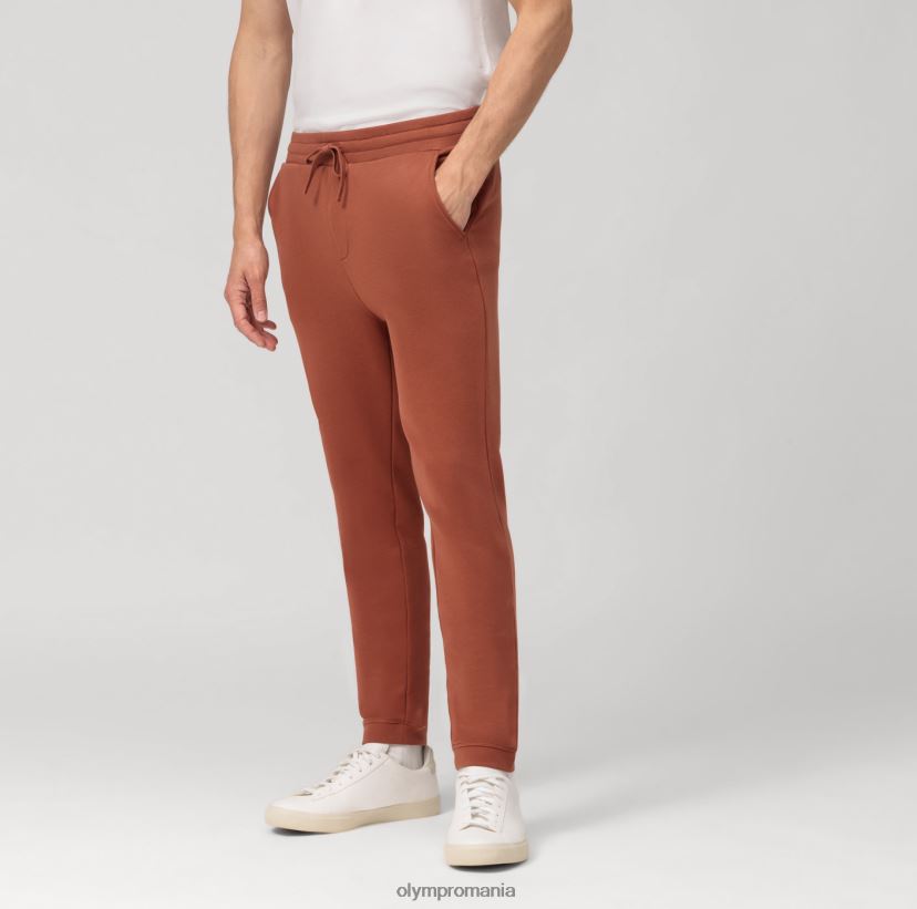 pantaloni casual din jerseu, maro OLYMP îmbrăcăminte 4Z8LB62194
