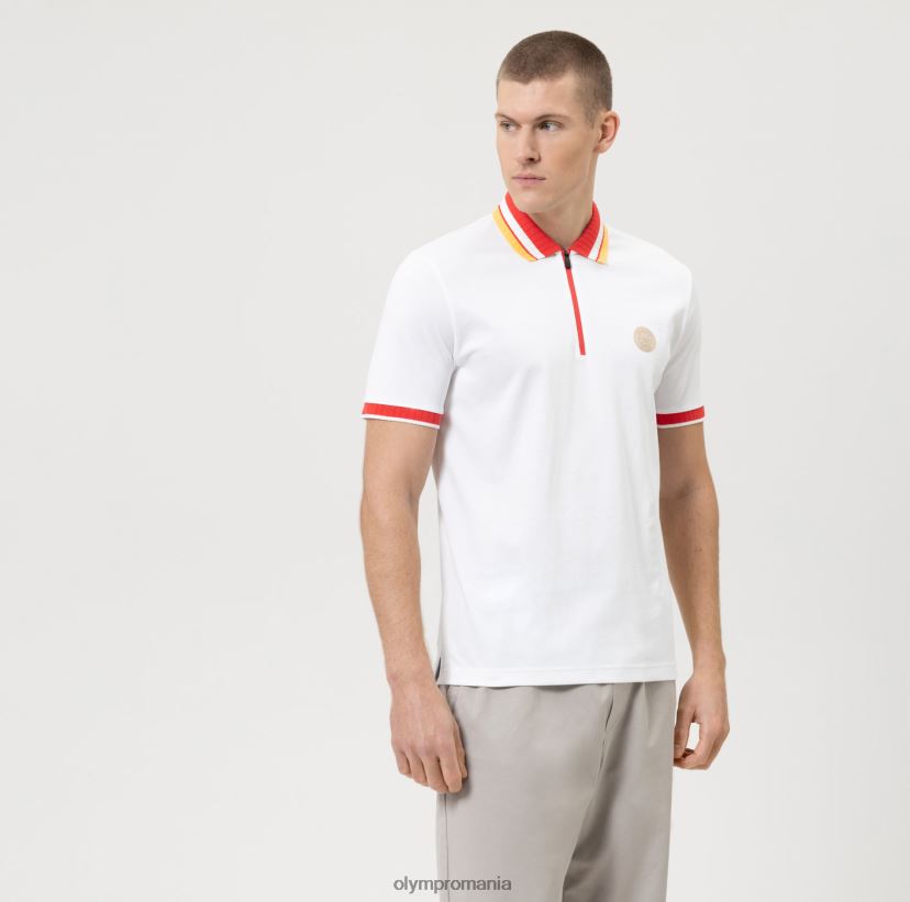 casual modern fit, polo, alb OLYMP îmbrăcăminte 4Z8LB62138