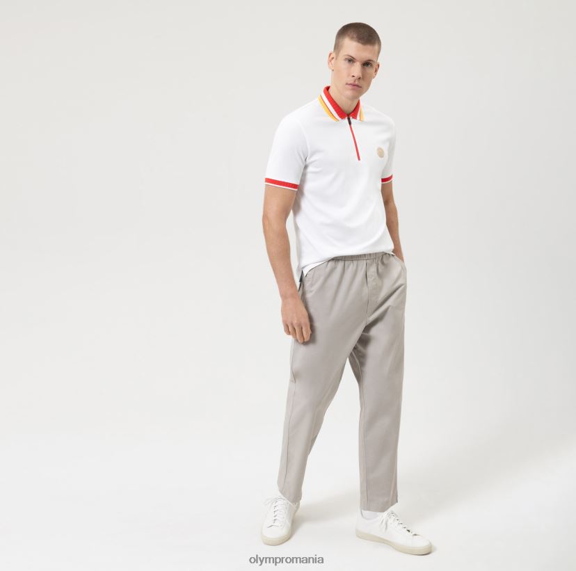 casual modern fit, polo, alb OLYMP îmbrăcăminte 4Z8LB62138