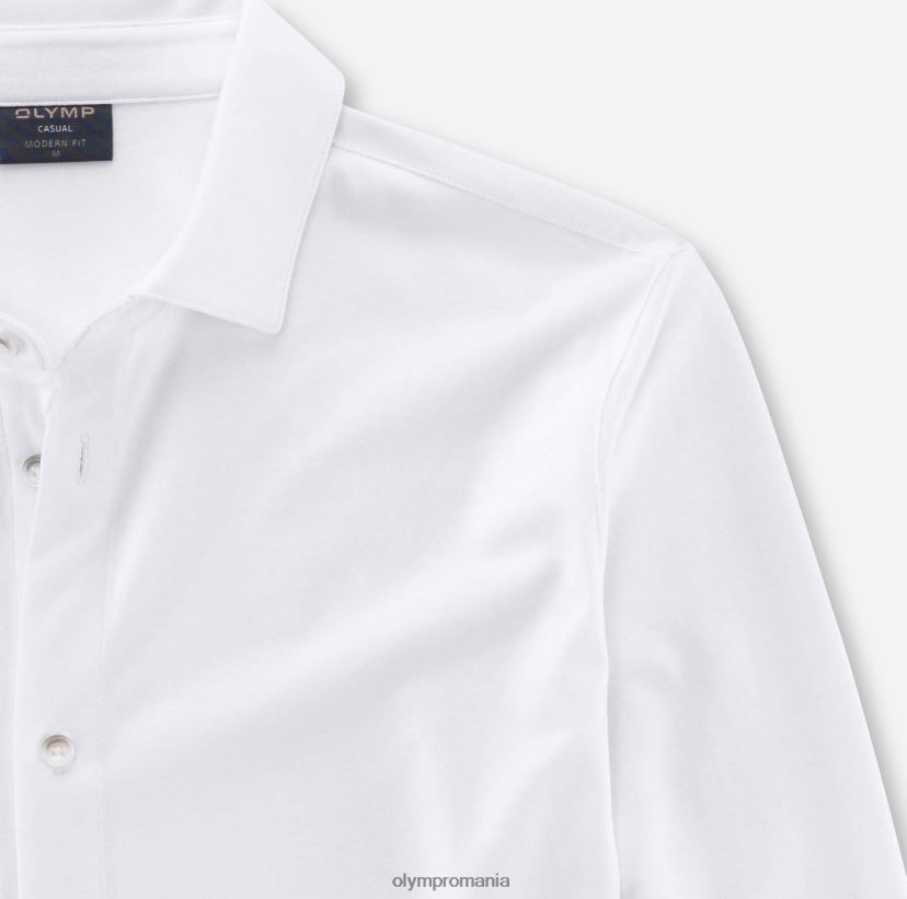 casual modern fit, polo, alb OLYMP îmbrăcăminte 4Z8LB62151