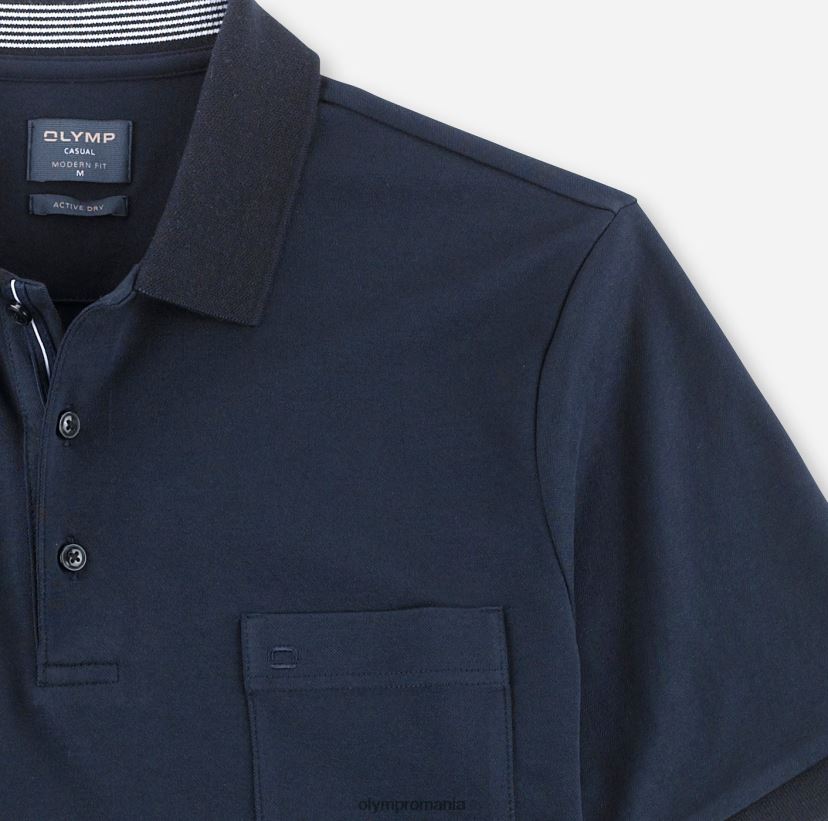 casual modern fit, polo, albastru noapte OLYMP îmbrăcăminte 4Z8LB62070