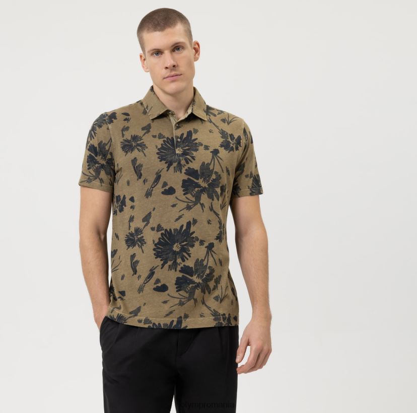 casual modern fit, polo, kaki OLYMP îmbrăcăminte 4Z8LB62088