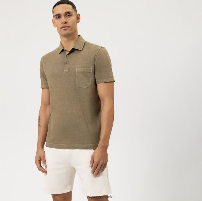 casual modern fit, polo, kaki OLYMP îmbrăcăminte 4Z8LB62118