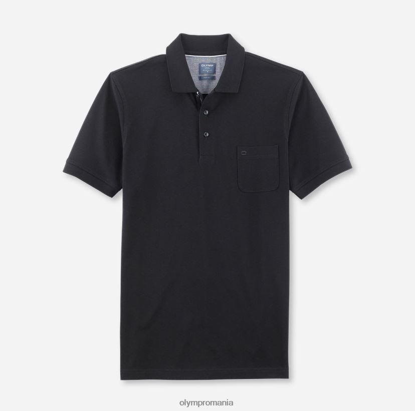 casual modern fit, polo, negru OLYMP îmbrăcăminte 4Z8LB62067