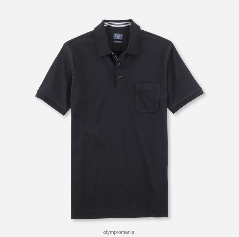 casual modern fit, polo, negru OLYMP îmbrăcăminte 4Z8LB62074