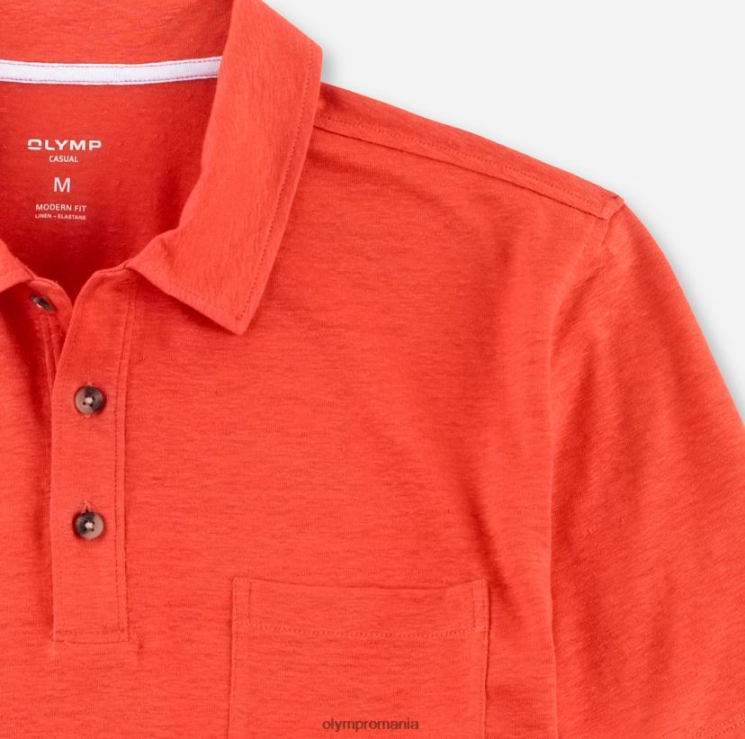 casual modern fit, polo, roșu cărămidă OLYMP îmbrăcăminte 4Z8LB62136