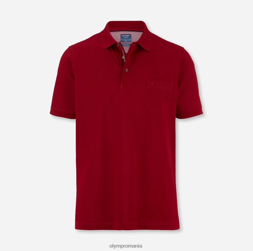 casual modern fit, polo, roșu închis OLYMP îmbrăcăminte 4Z8LB62071
